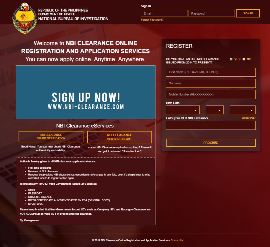 GUIDE TO APPLY NBI CLEARANCE ONLINE NBI CLEARANCE ONLINE