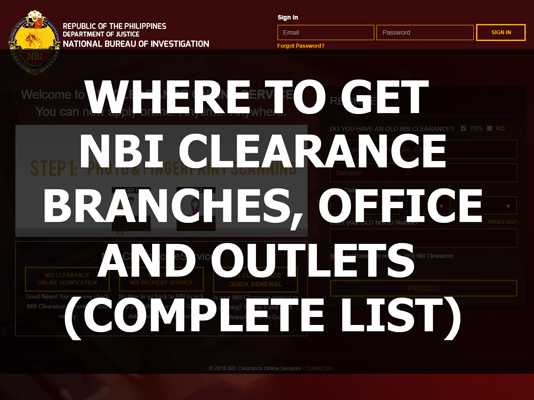NBI REQUIREMENTS NBI CLEARANCE ONLINE