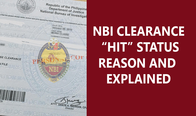 NBI CLEARANCE HIT STATUS – Reasons of NBI Hit in Getting Clearance