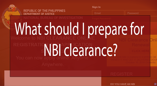 What should I prepare for NBI clearance?