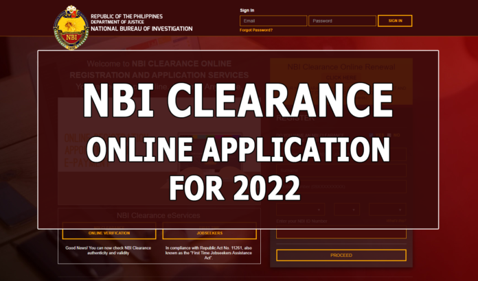 NBI CLEARANCE ONLINE APPLICATION FOR 2022