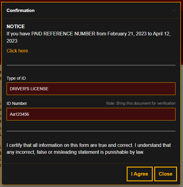 CONFIRMATION
