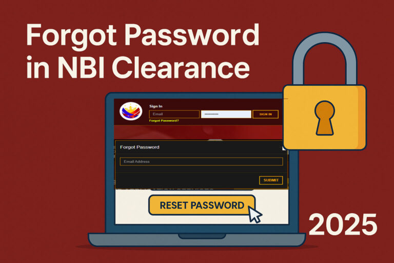 Forgot Password in NBI Clearance