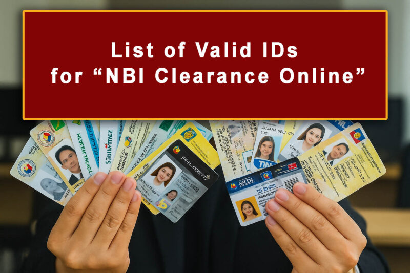 List of Valid IDs for NBI Clearance Online