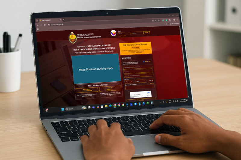 NBI Clearance Online login page
