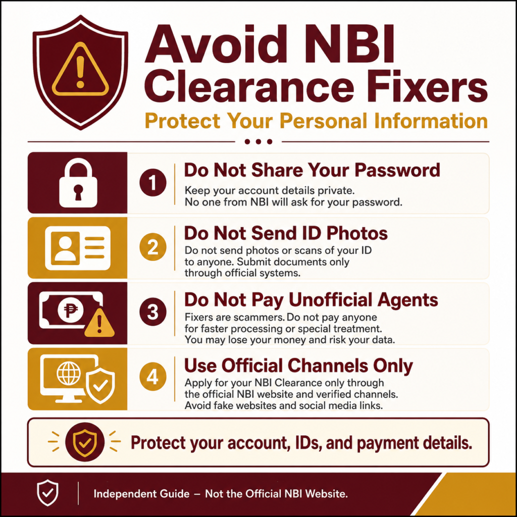 Avoid NBI Clearance fixers and protect your personal information