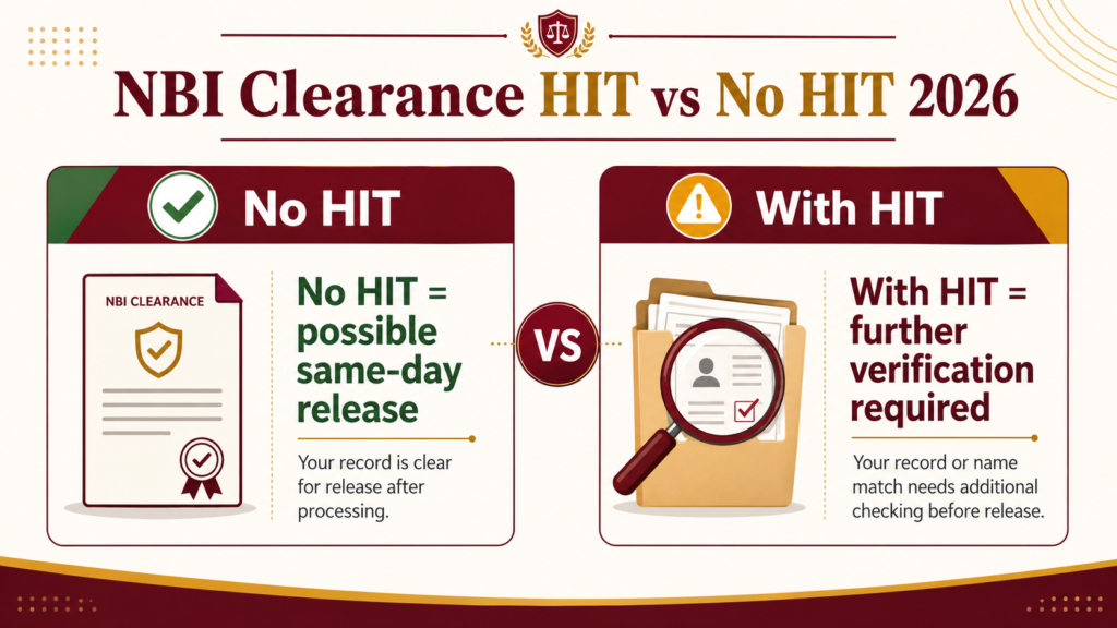 NBI Clearance HIT vs No HIT meaning 2026