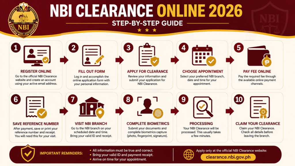 NBI Clearance Online 2026 step by step guide