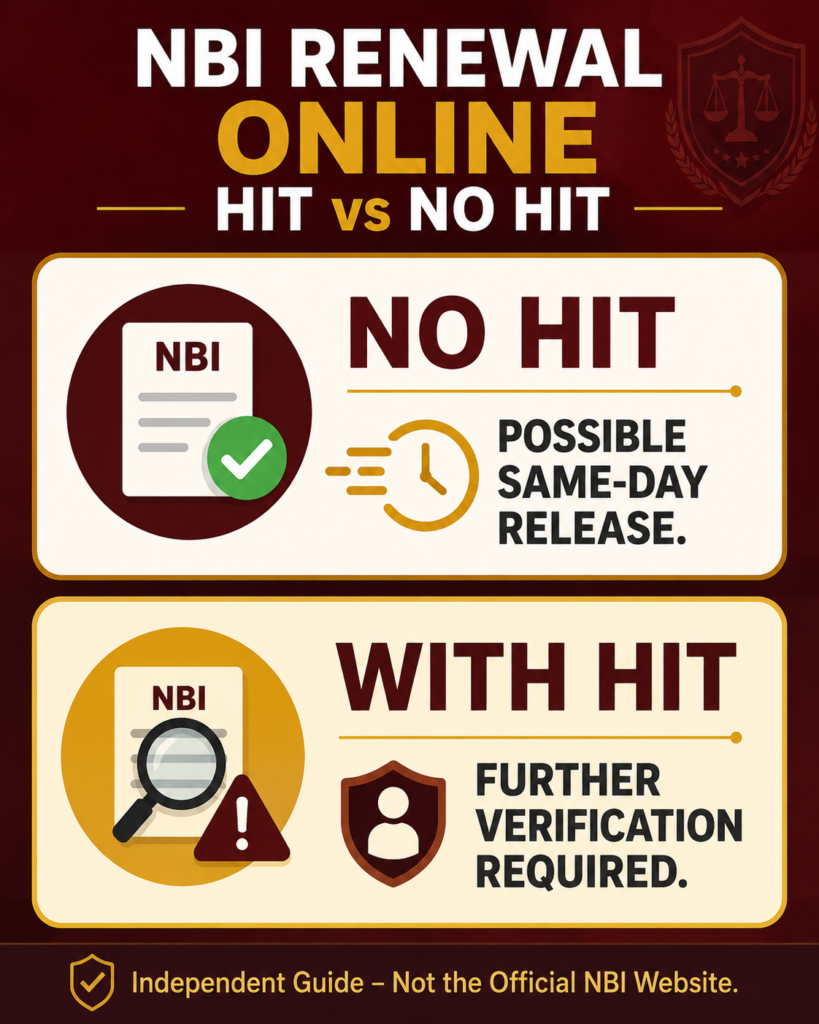NBI renewal online HIT vs no HIT