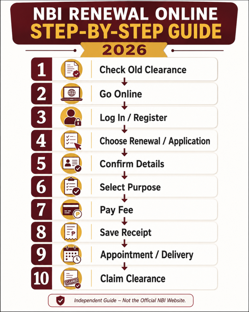 NBI renewal online step by step guide 2026